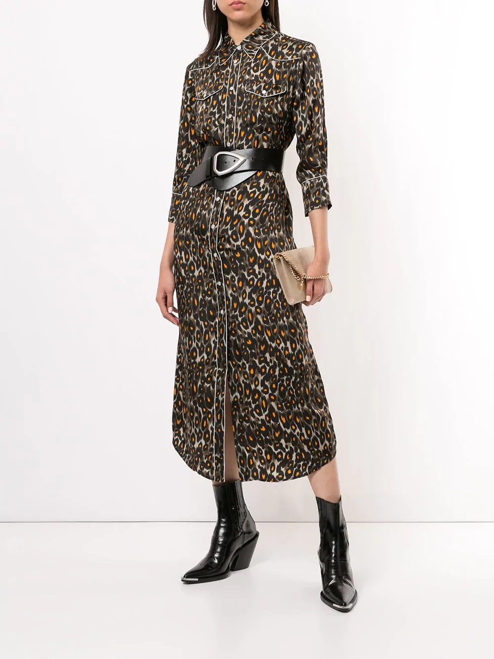 leopard print cowboy dress - 2