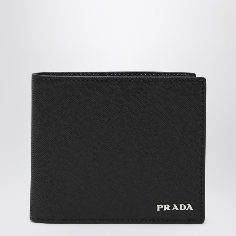 Prada Black/Blue Saffiano Wallet With Logo Men - 1