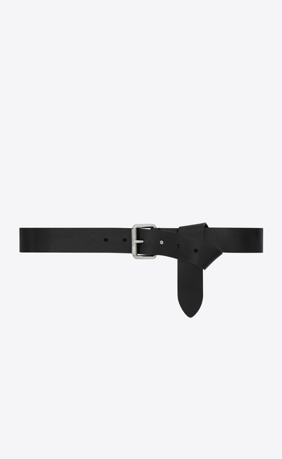 SAINT LAURENT motorcycle belt in vegetable-tanned leather outlook