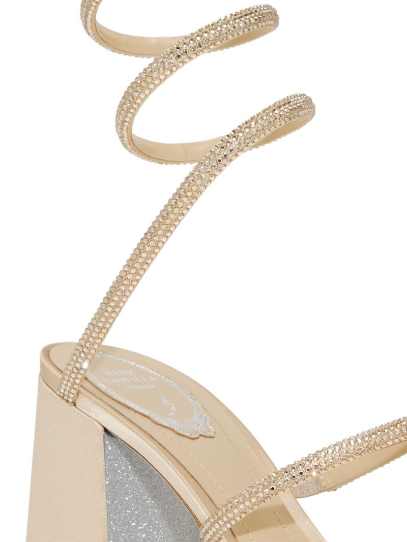 Cleo crystal-embellished spiral-strap sandals 4