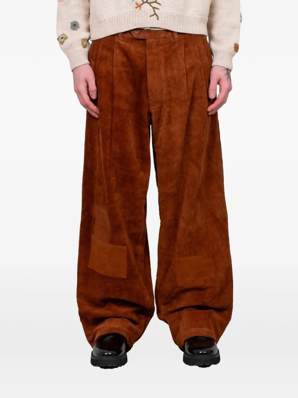 Lush corduroy patch trousers - 1
