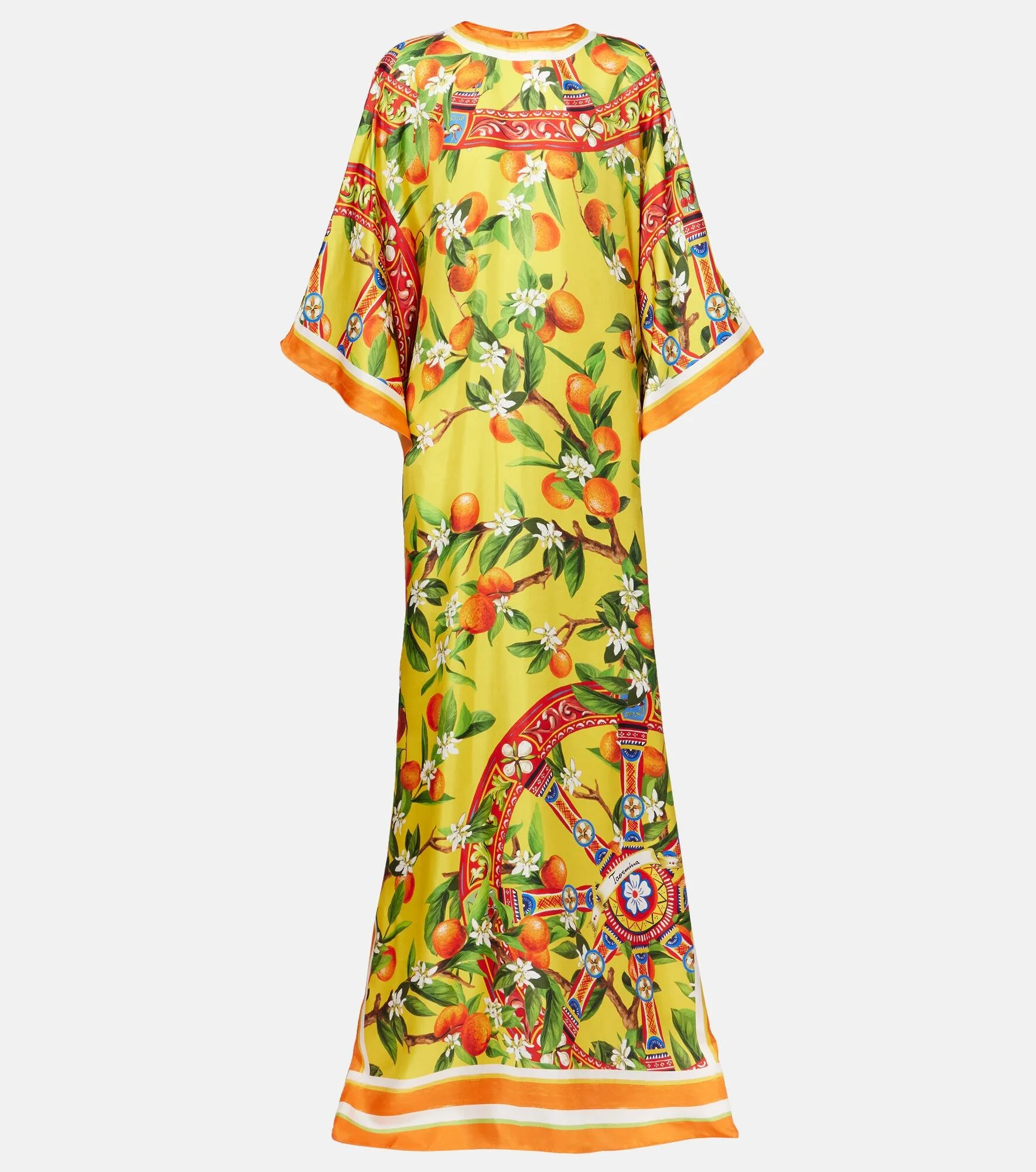 Printed silk maxi dress - 1