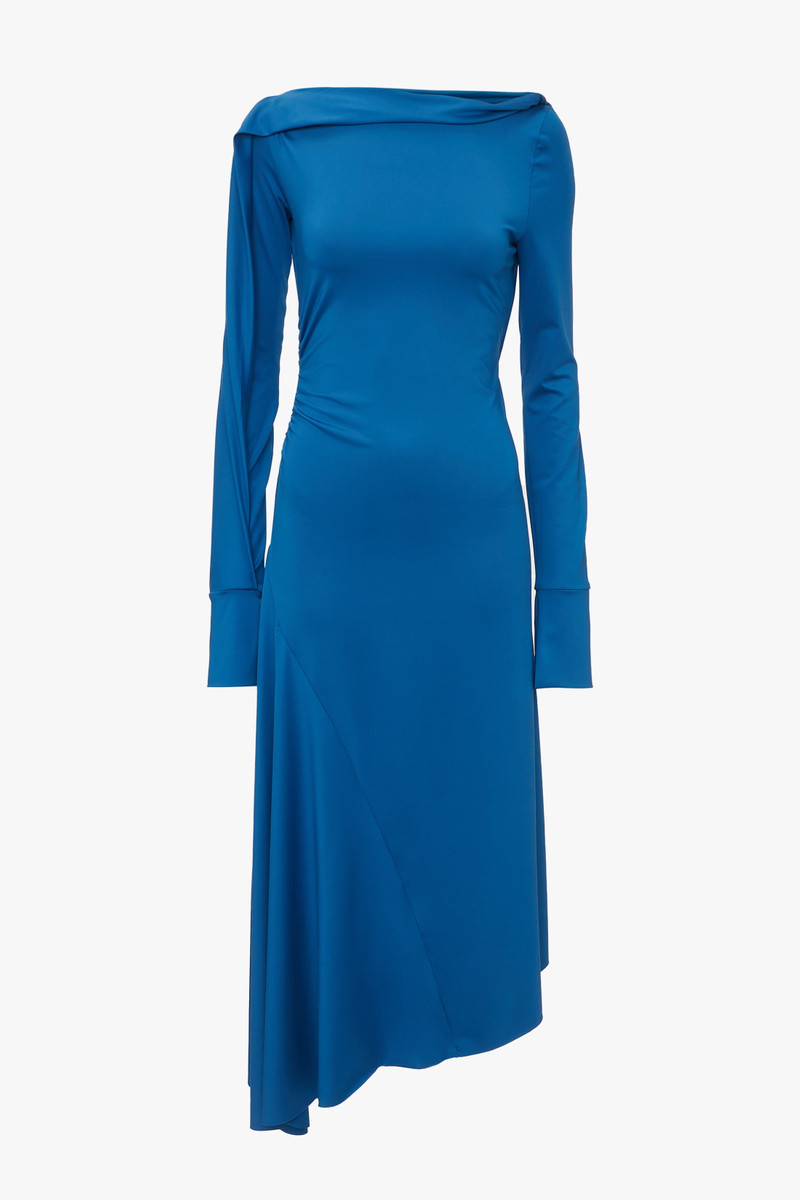 knee length dresses for ladies Miriam Long Jersey Draped Back Gown main image 0