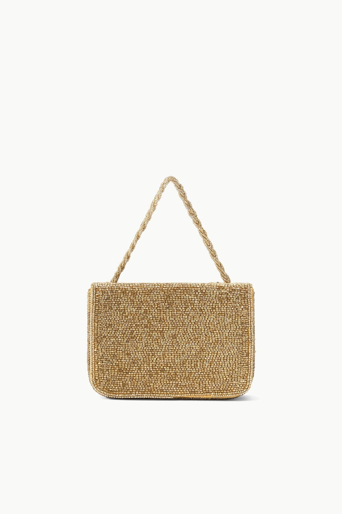 STAUD CARMEN BEADED BOX BAG GOLD - 1