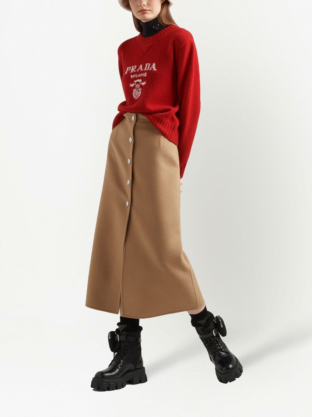 intarsia-knit logo jumper - 2