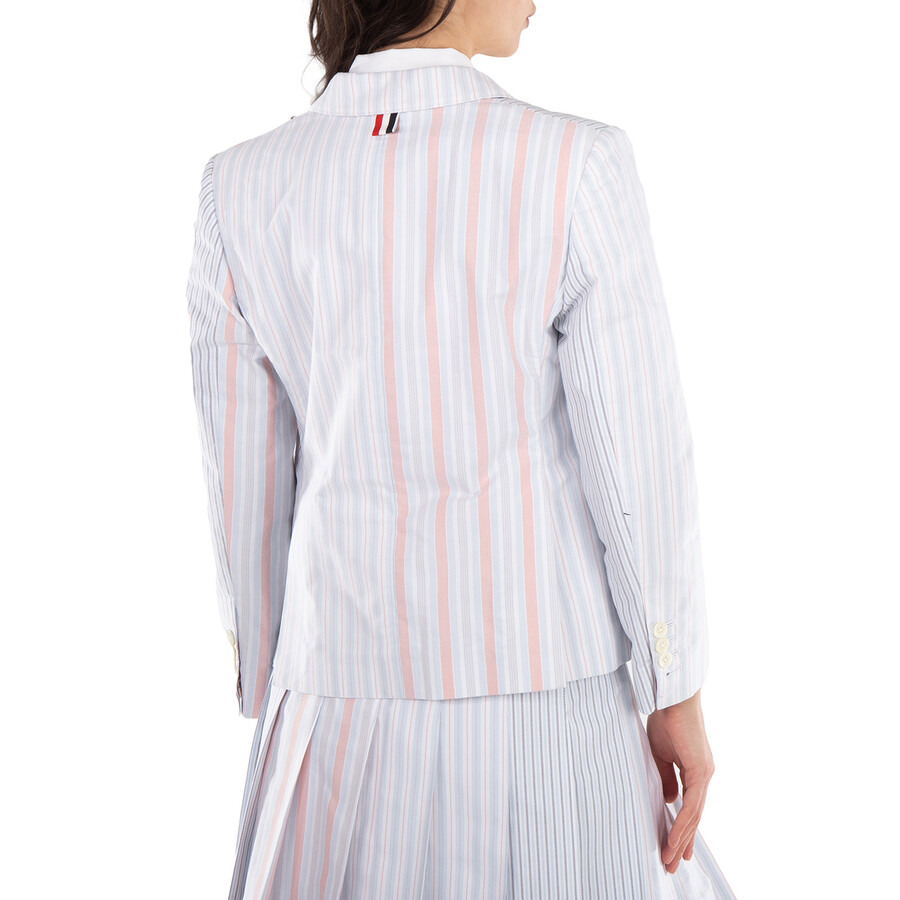 Thom Browne Ladies Patchwork Striped Cropped Blazer - 5