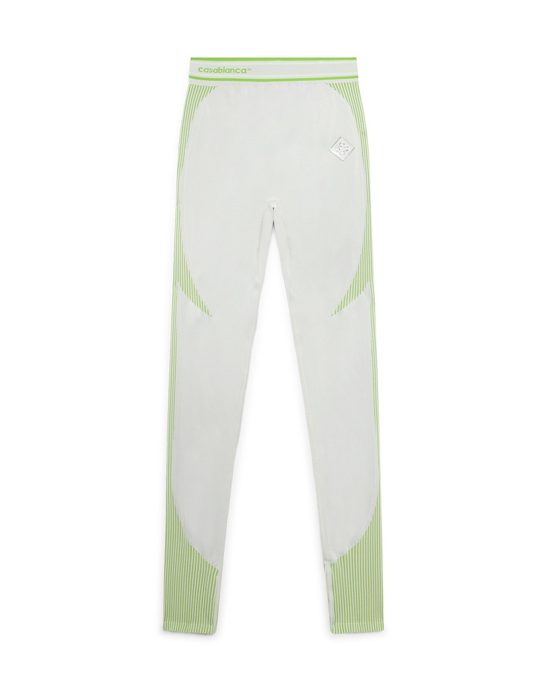 Grey and Lime Seamless Leggings 1