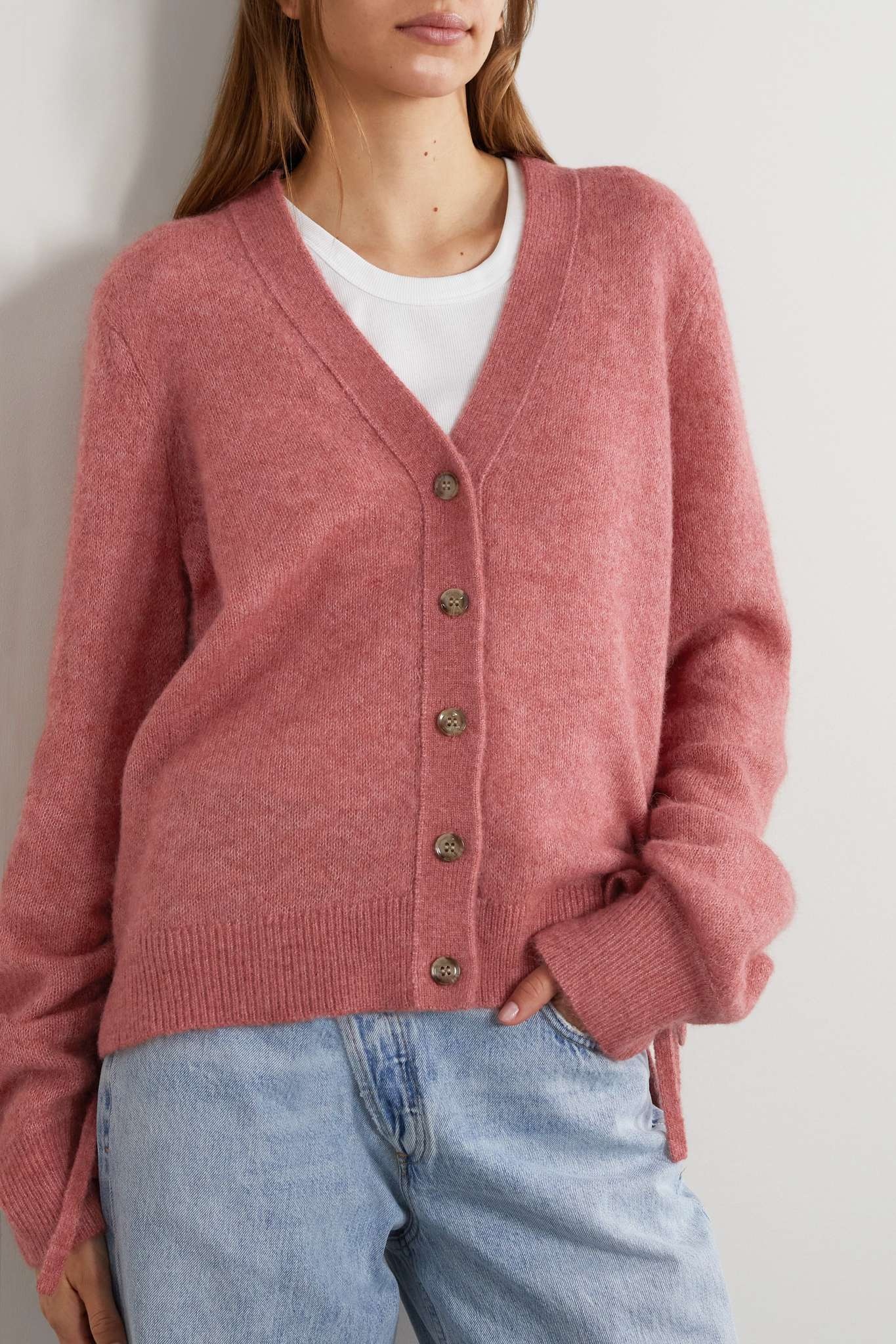 Lofty pointelle-knit alpaca-blend cardigan - 3