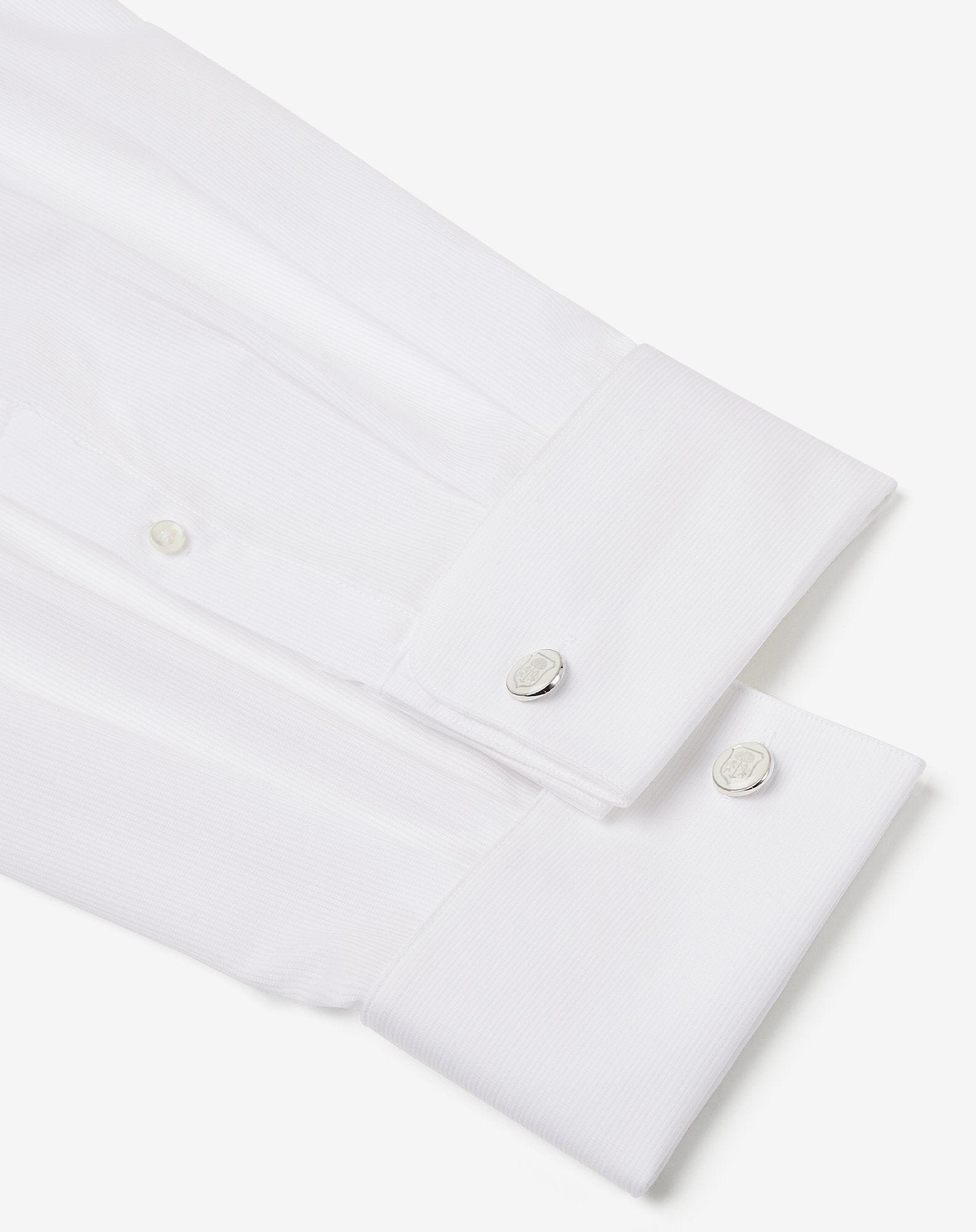 Optical white smoking cotton shirt - 5