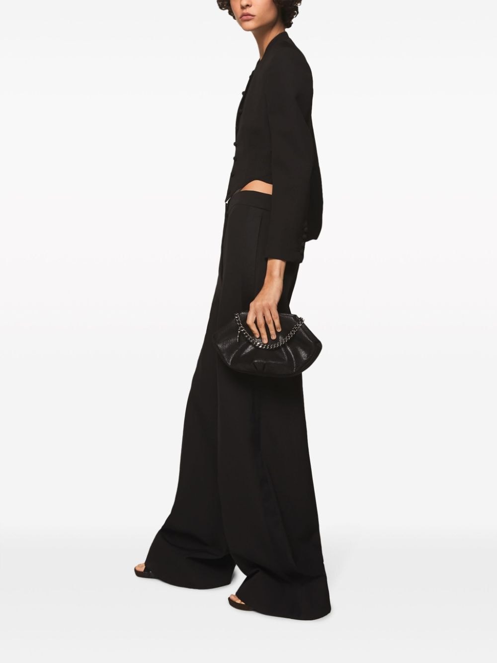 wide-leg wool trousers - 3