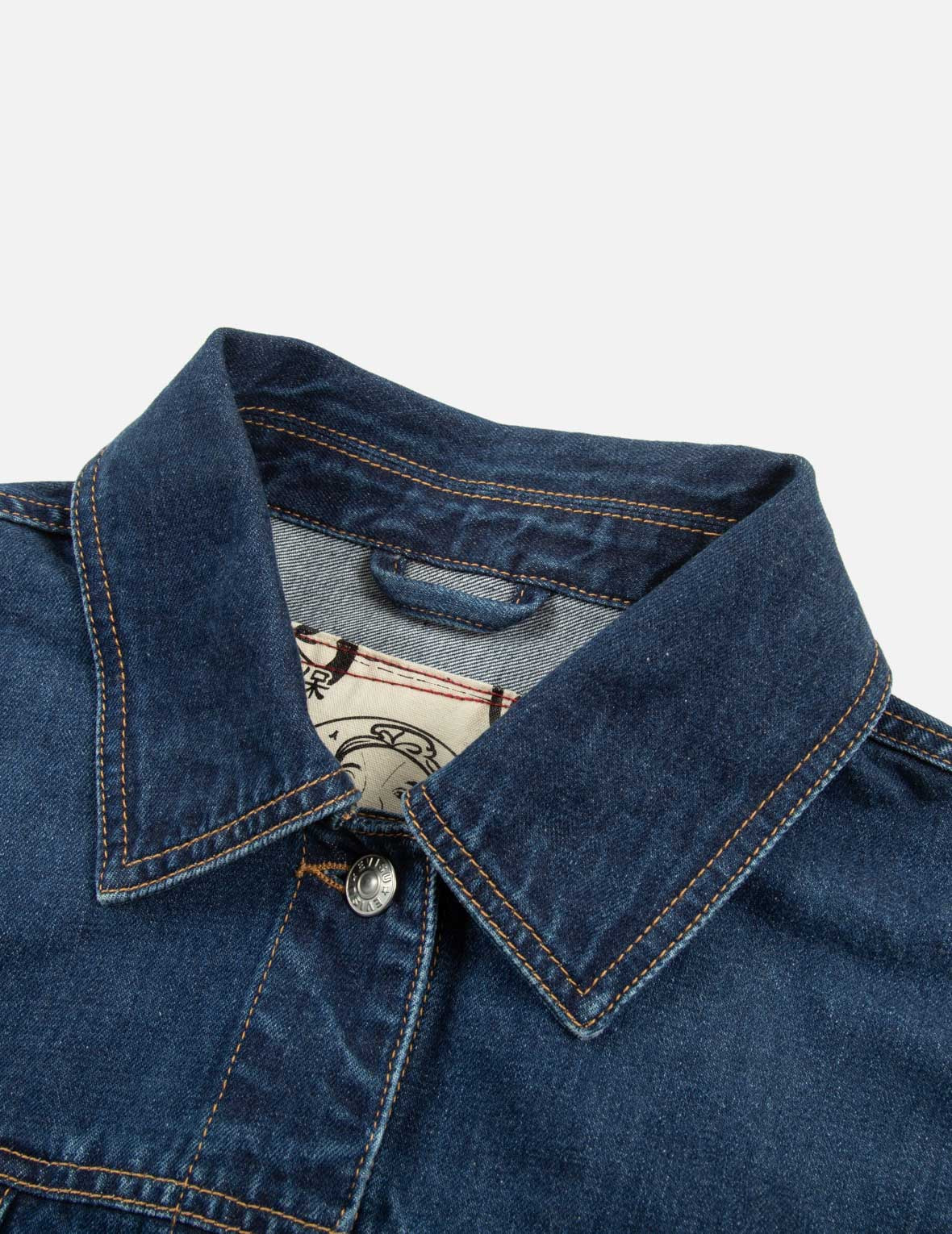 PIXEL SEAGULL EMBROIDERY AND PRINT OVERSIZED DENIM JACKET - 7