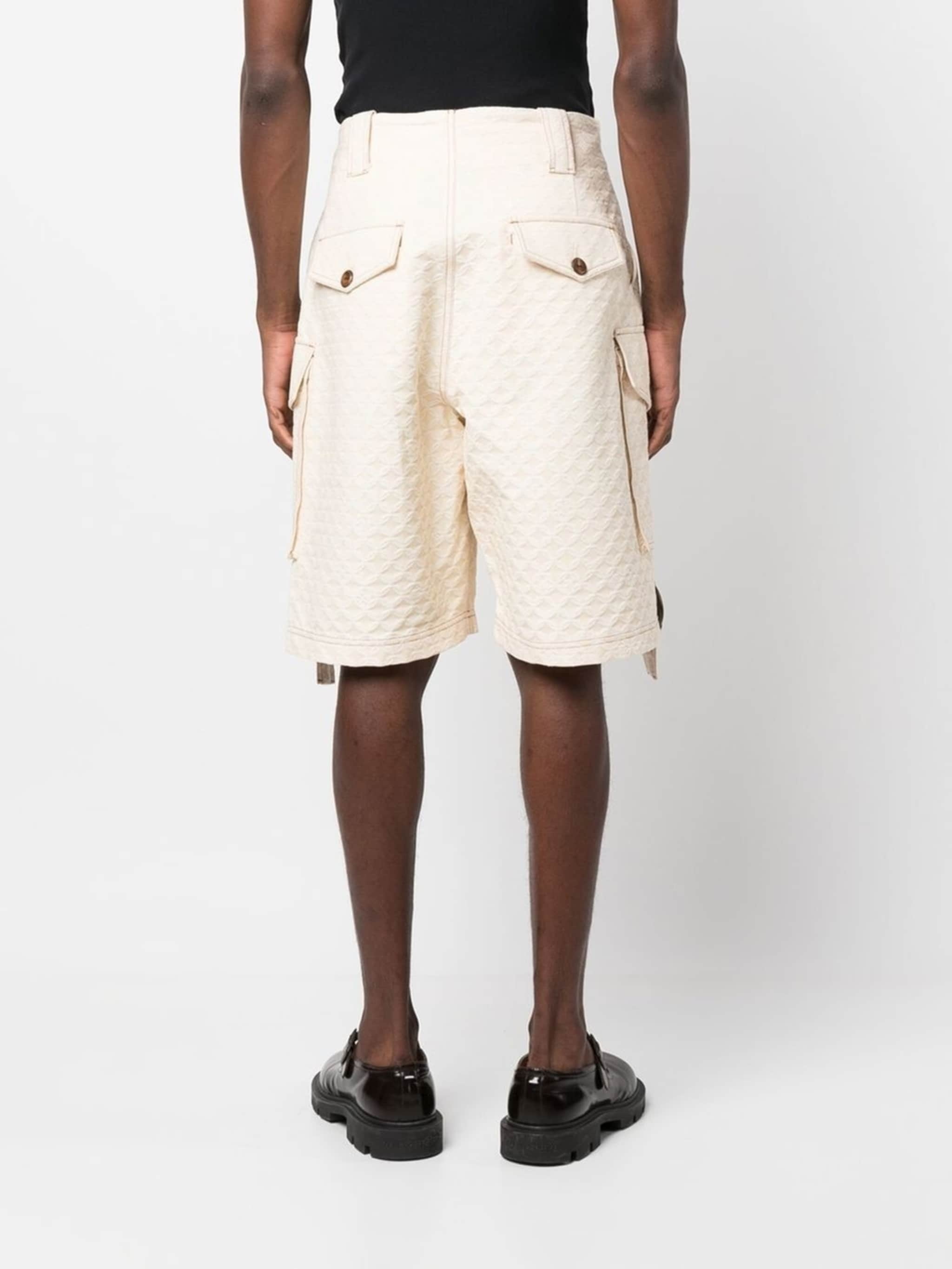 embossed-logo print shorts - 4