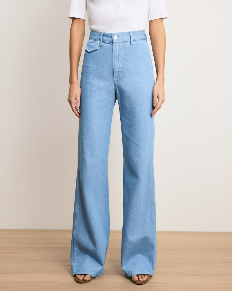 VERONICA BEARD CROSBIE FLAP-POCKET SLIM WIDE-LEG JEAN outlook
