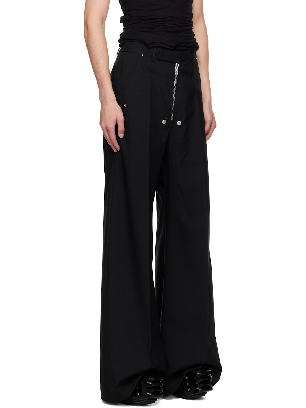 Black Concordians Tailored Wide Bela Trousers - 2