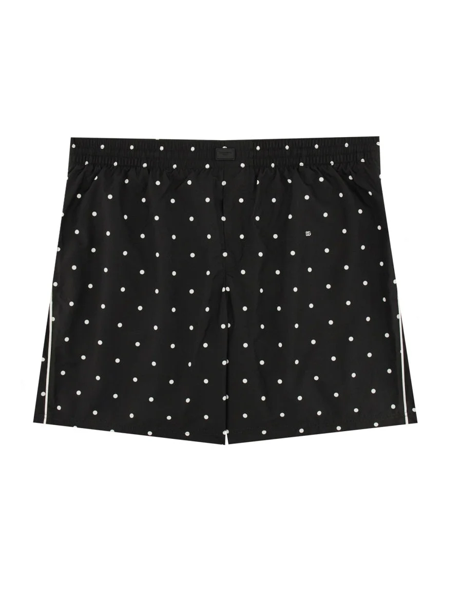 Dolce & Gabbana Men Polka Dot Print Swimsuit - 1