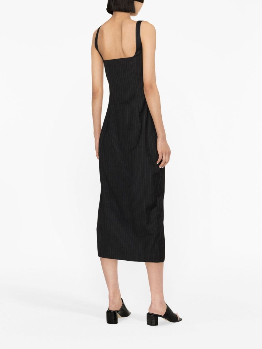 pinstripe midi dress - 4