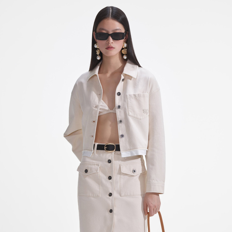 Cream Denim Jacket 4