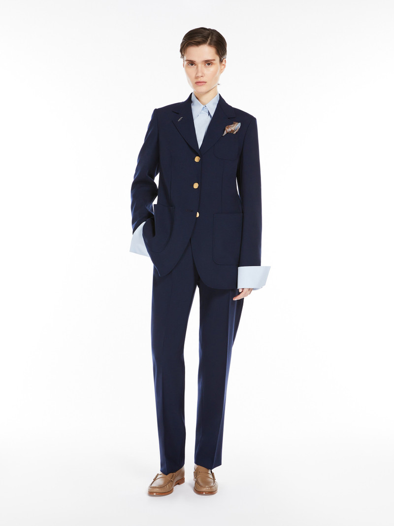Max Mara FARAONE Wool and mohair canvas blazer outlook