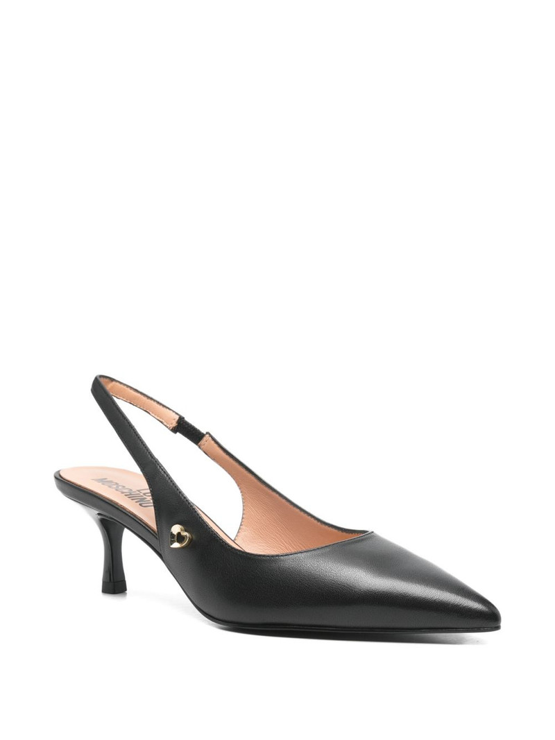 Moschino heart-appliqué slingback pumps outlook