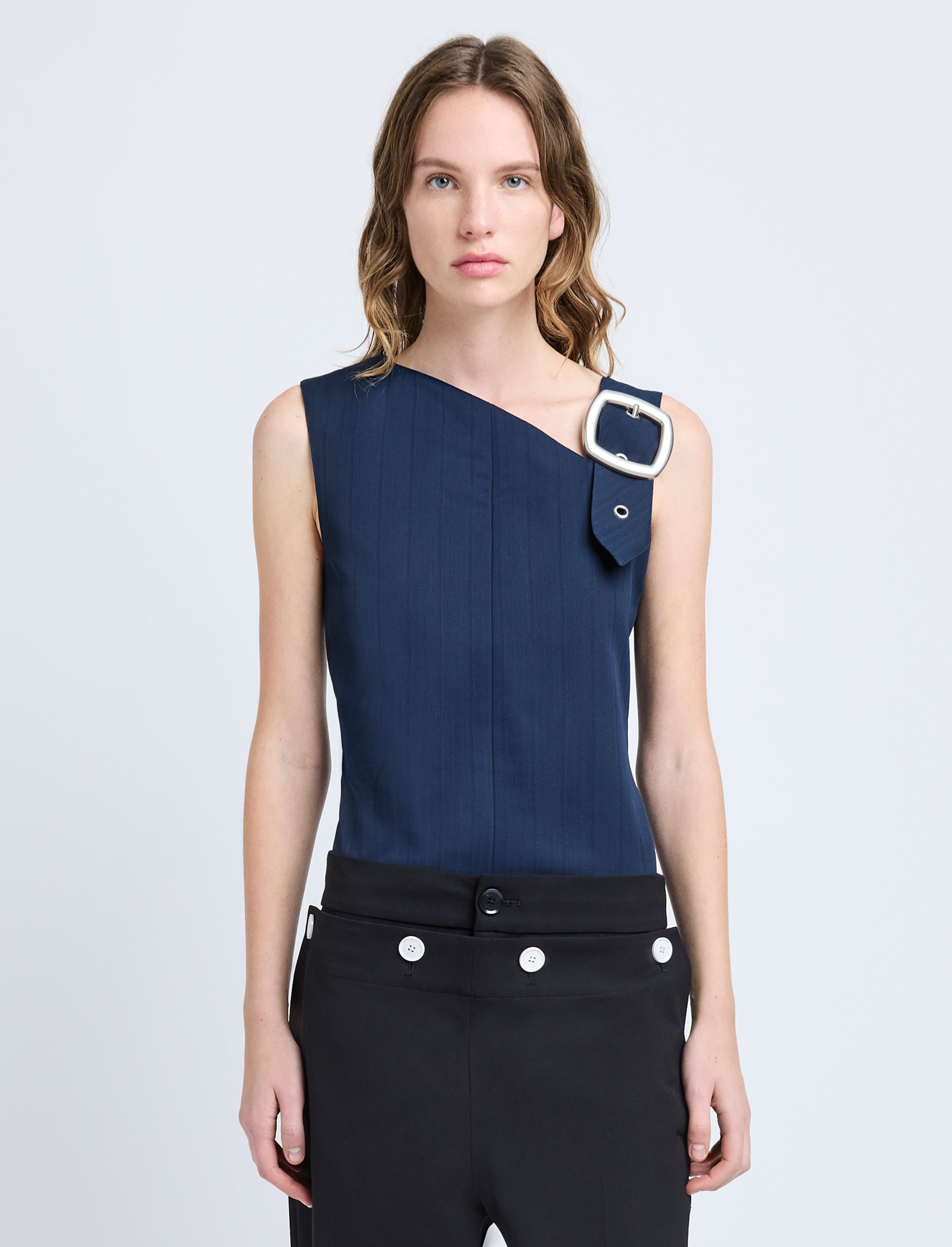 Marin Top in Technical Nylon Jacquard - 2
