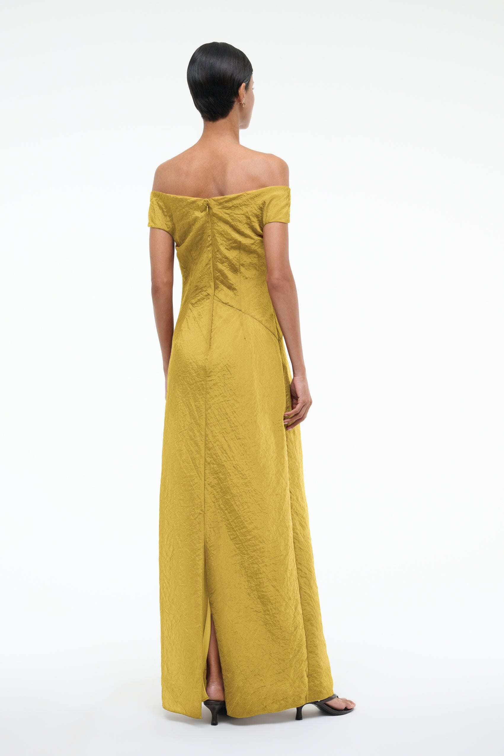 STAUD CHEYENNE DRESS CHARTREUSE - 5