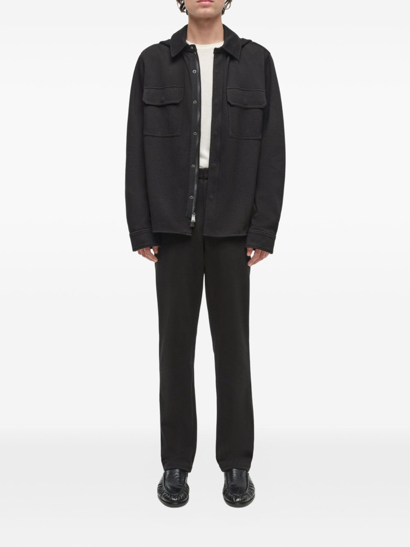 SIMKHAI Travis hooded chest-pocket overshirt outlook