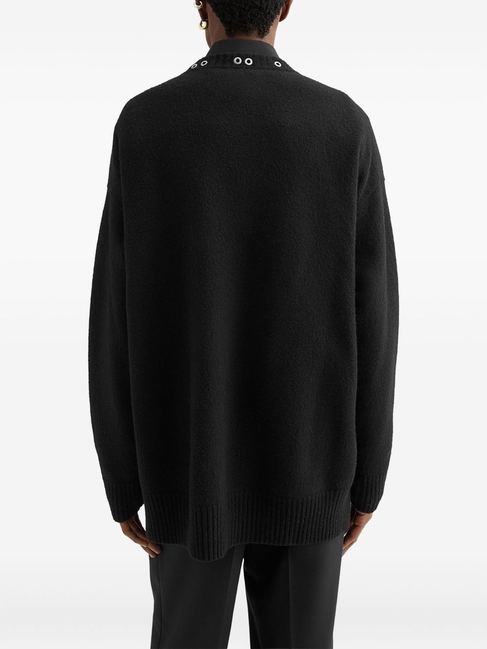 eyelet-embellished sweater - 4