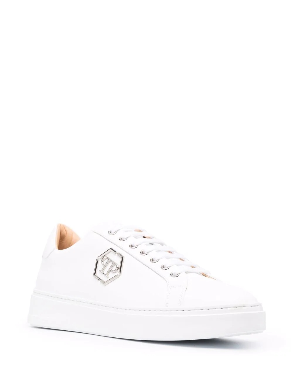 logo-patch lace-up trainers - 2