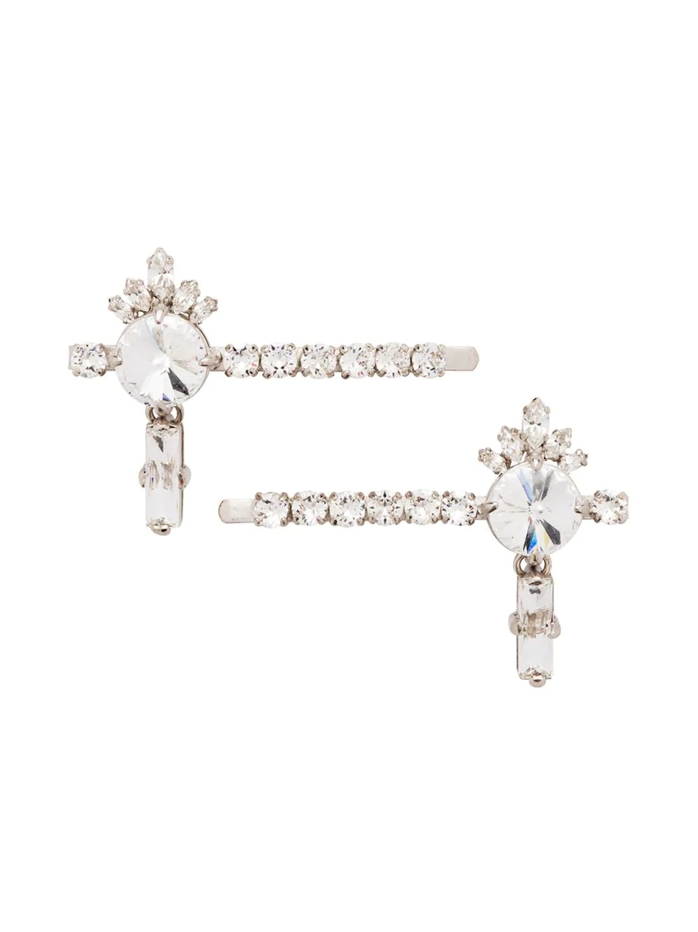 crystal-embellished hair clip set - 1