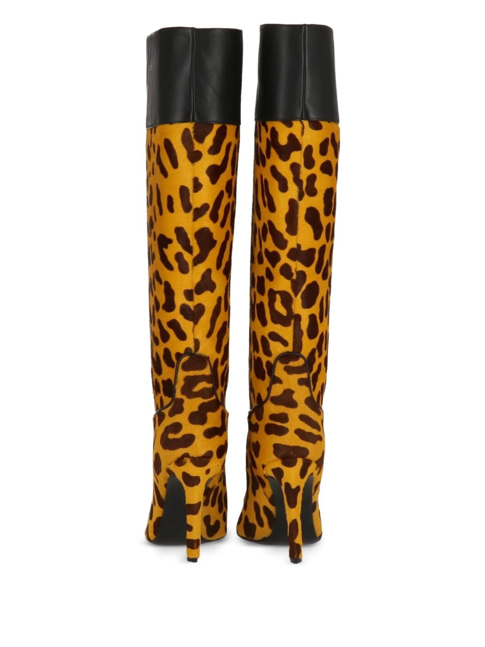 leopard-print stiletto boots - 3