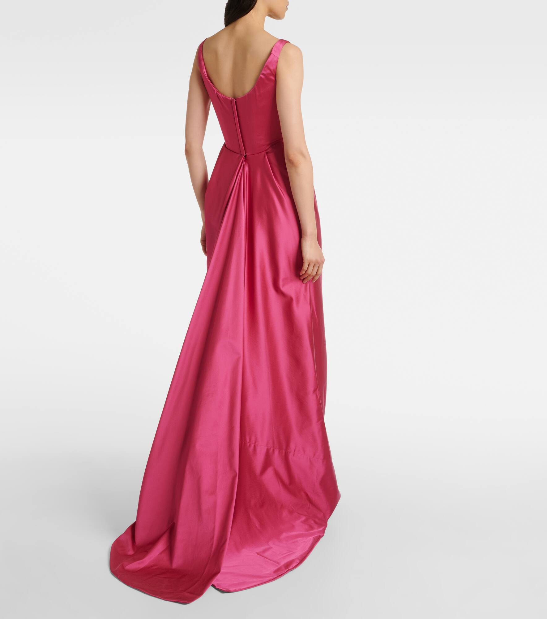 Crêpe satin corset gown - 3