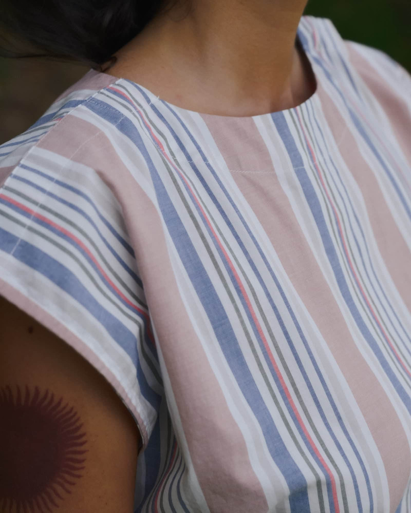 Stave Sleeveless Dress - Organic Cotton Poplin 7