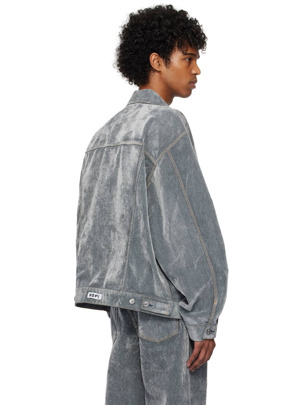 Gray Bold Denim Jacket - 3