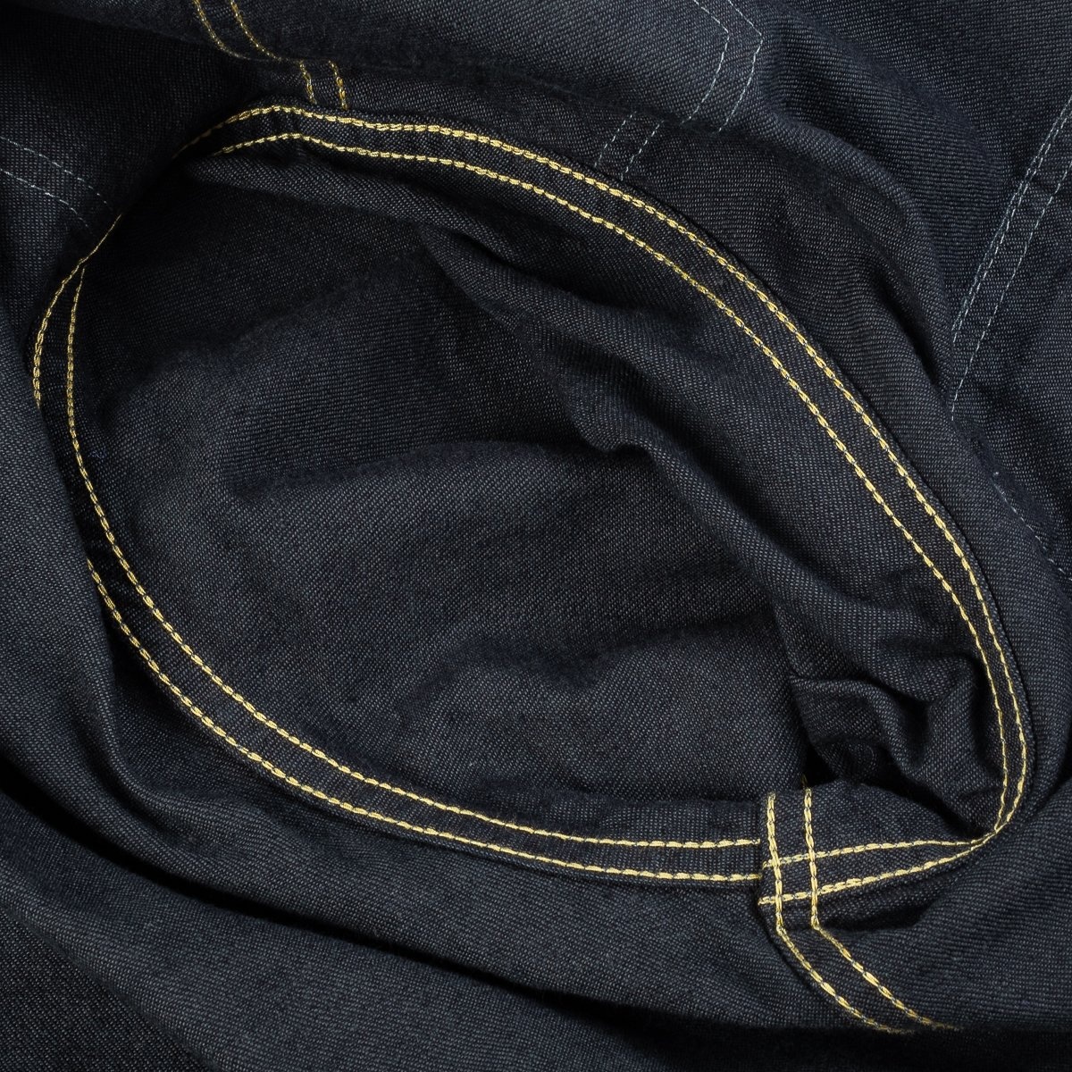 IHSH-321-OD 10oz Selvedge Denim Western Shirt - Indigo Overdyed Black - 17