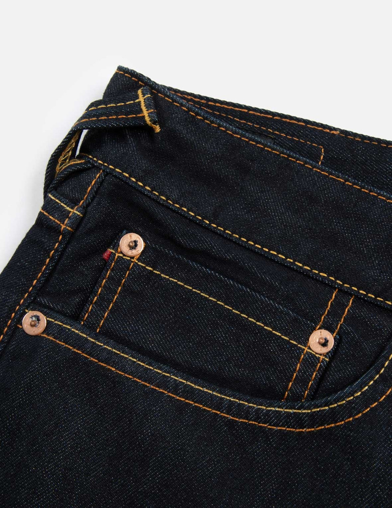 BRUSHSTROKE SEAGULL PRINT CARROT FIT SELVEDGE DENIM JEANS #2017 8