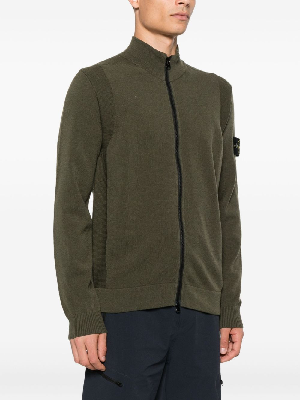 5100062 zip-front patch pocket sweater - 3