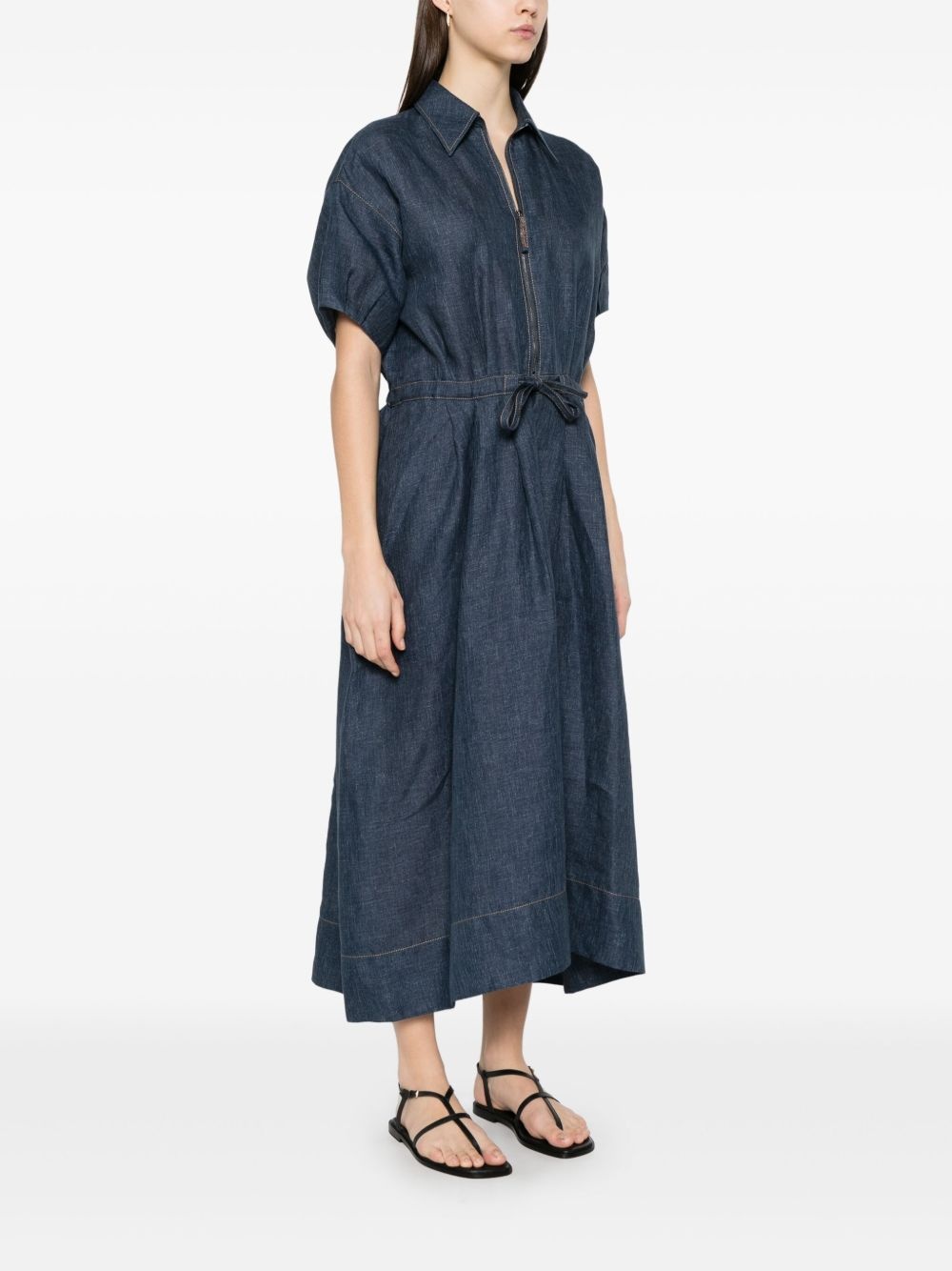 denim maxi dress - 3