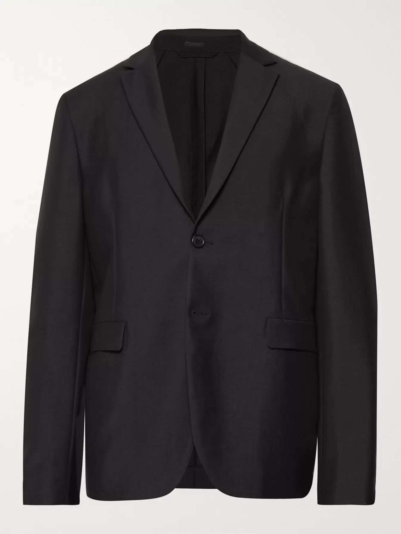 Unstructured Wool and Mohair-Blend Blazer - 1