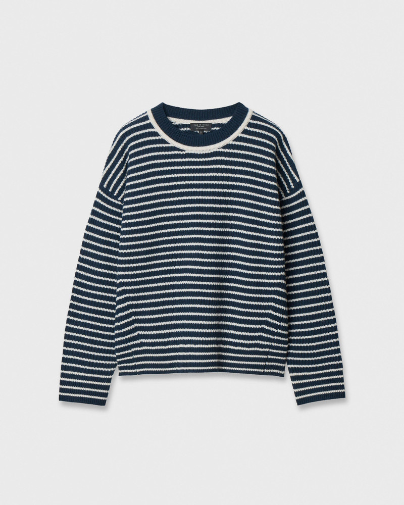 Gigi Striped Cashmere Crewneck 1