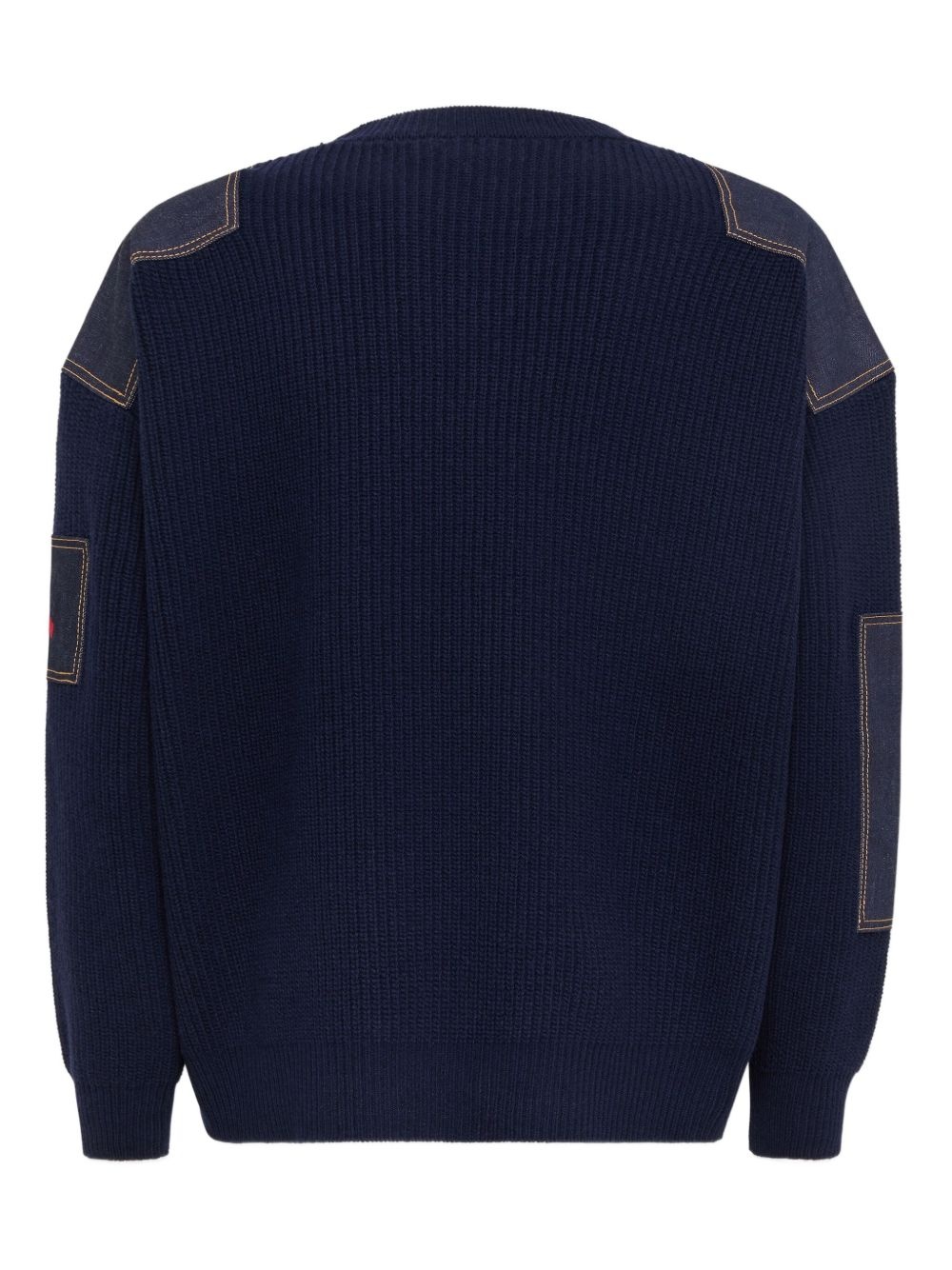 patchwork-embellished jumper - 2
