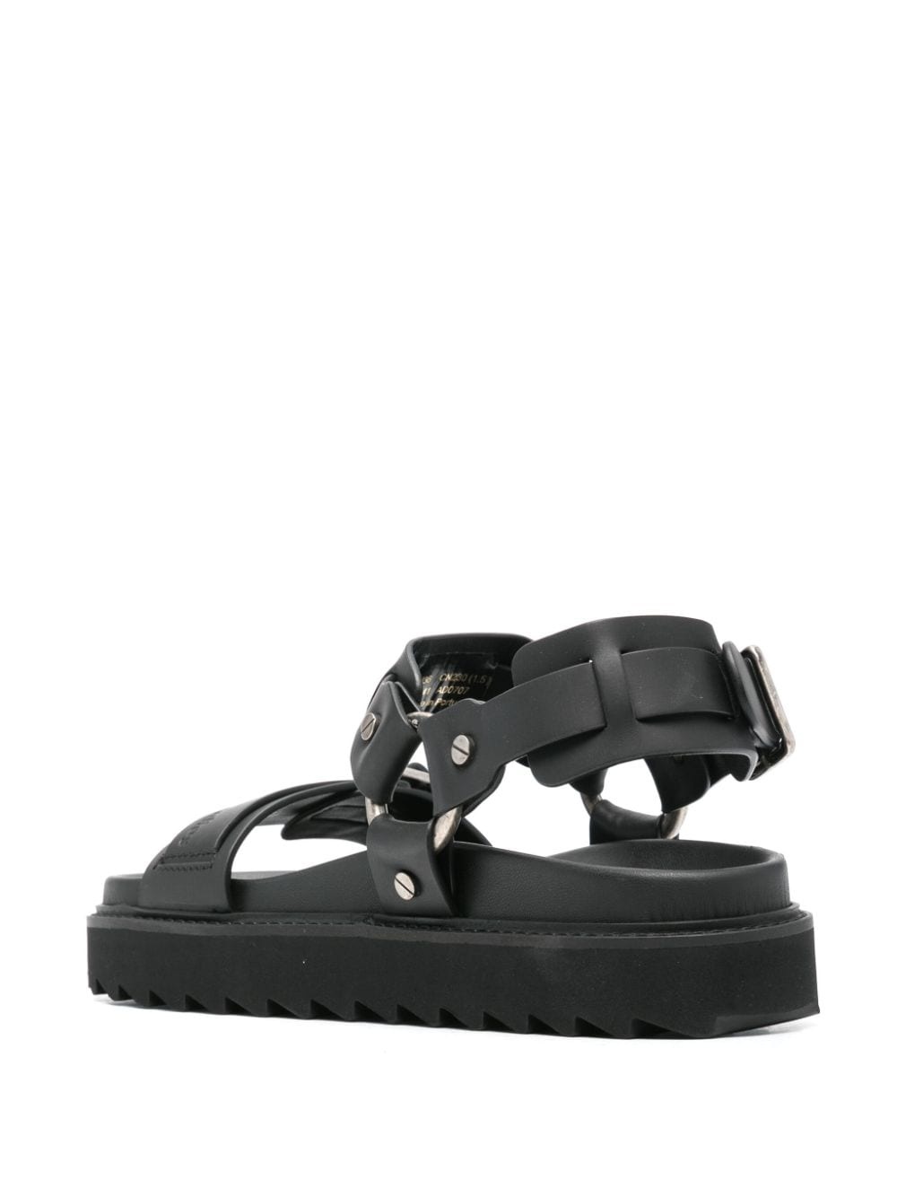 buckle-fastening leather sandals - 3