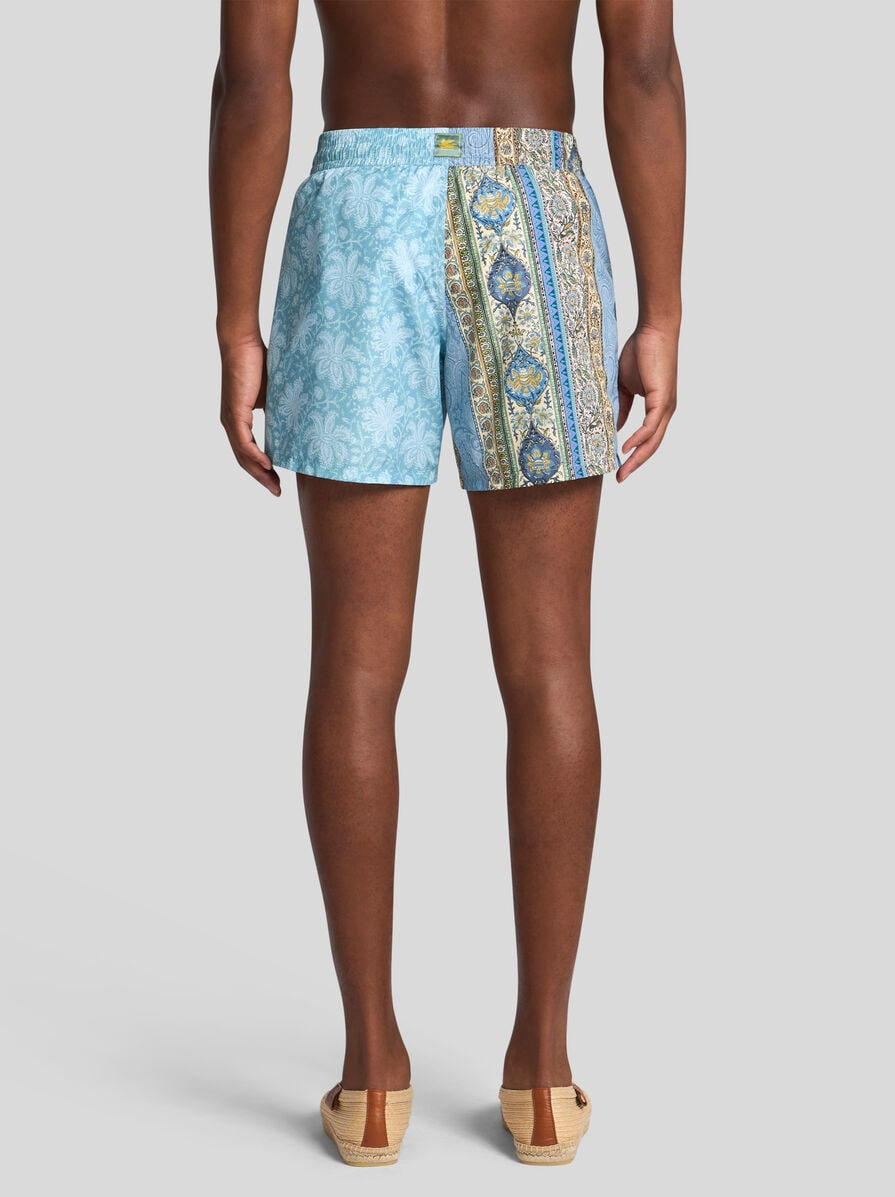 DOUBLE-PATTERN SWIM SHORTS - 5