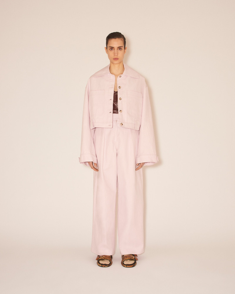 Nanushka BAMBARI - Slim boxxy denim jacket - Rosewater outlook