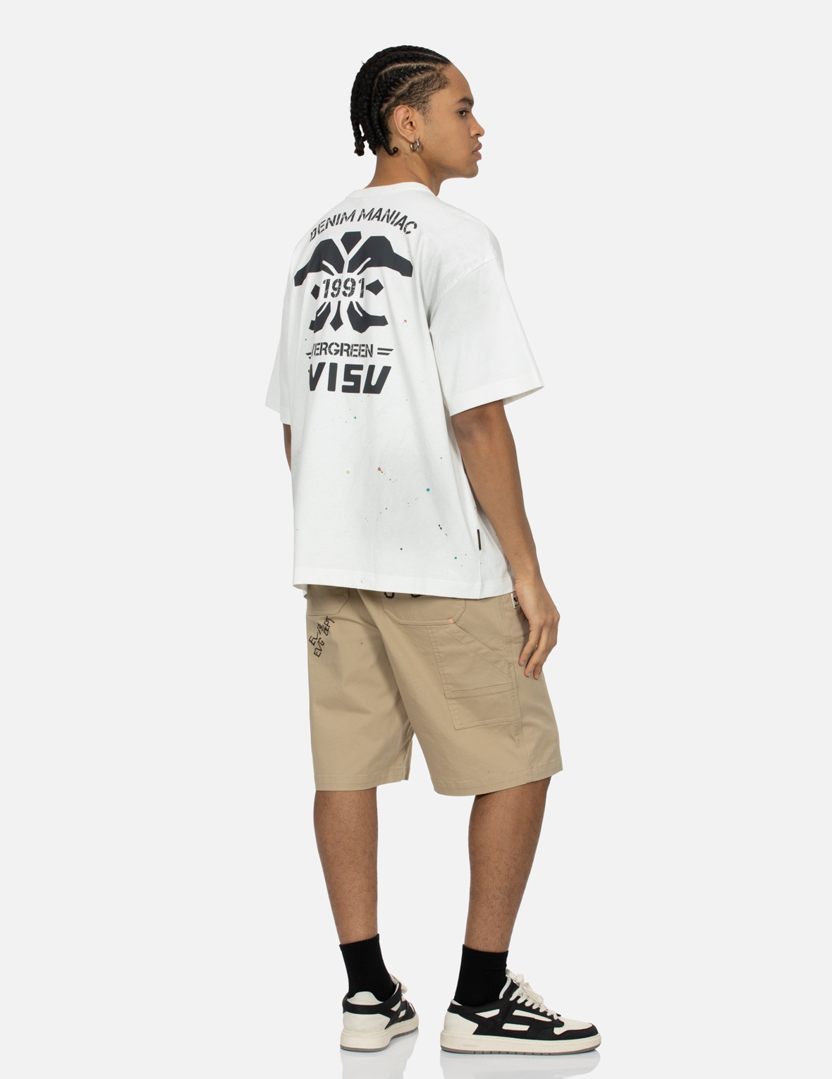 LOGO EMBROIDERY AND MULTI-PRINT LOOSE FIT T-SHIRT - 3