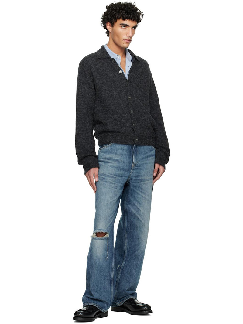 Our Legacy Gray Evening Polo Cardigan outlook