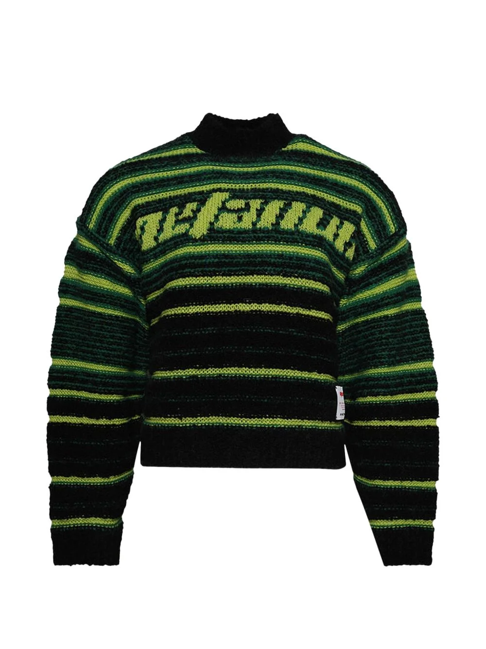 striped roll-neck sweater - 1