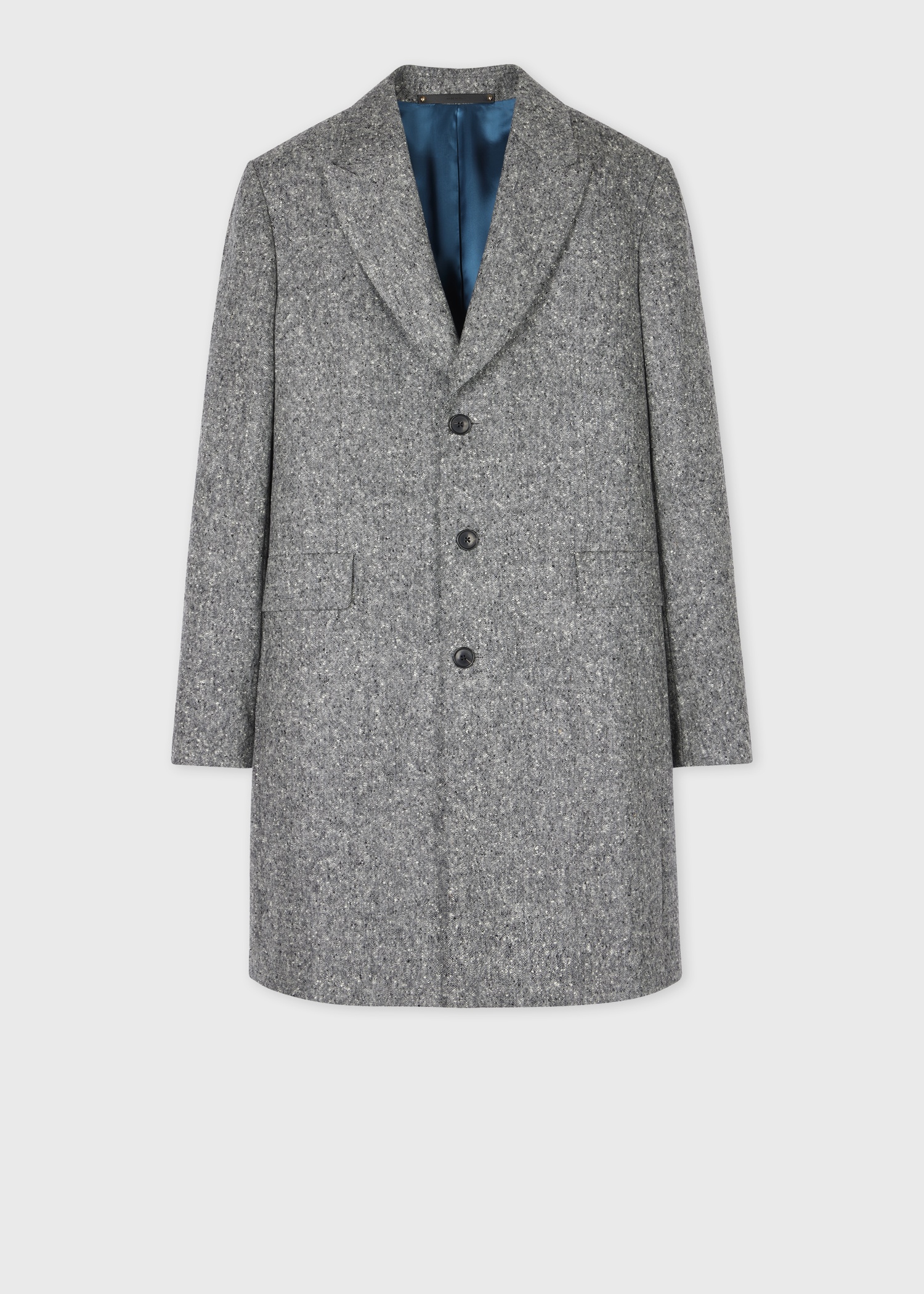 Grey Flecked Wool Epsom Coat - 1