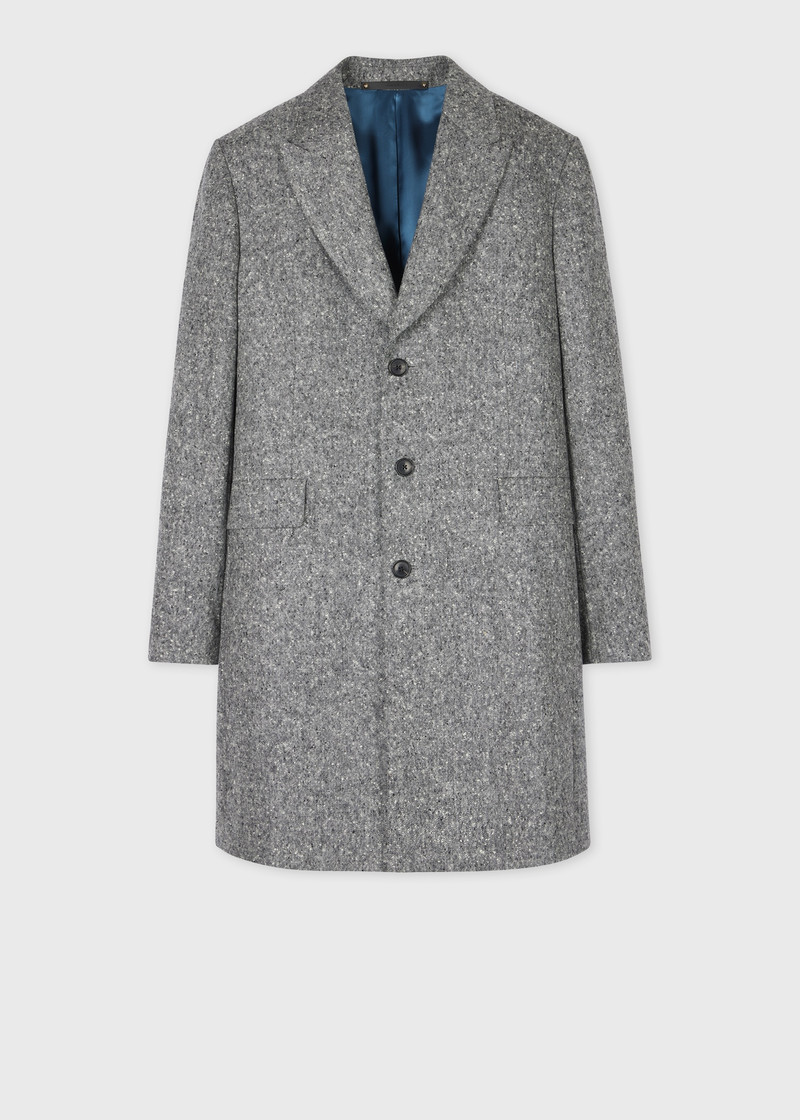 Grey Flecked Wool Epsom Coat 1