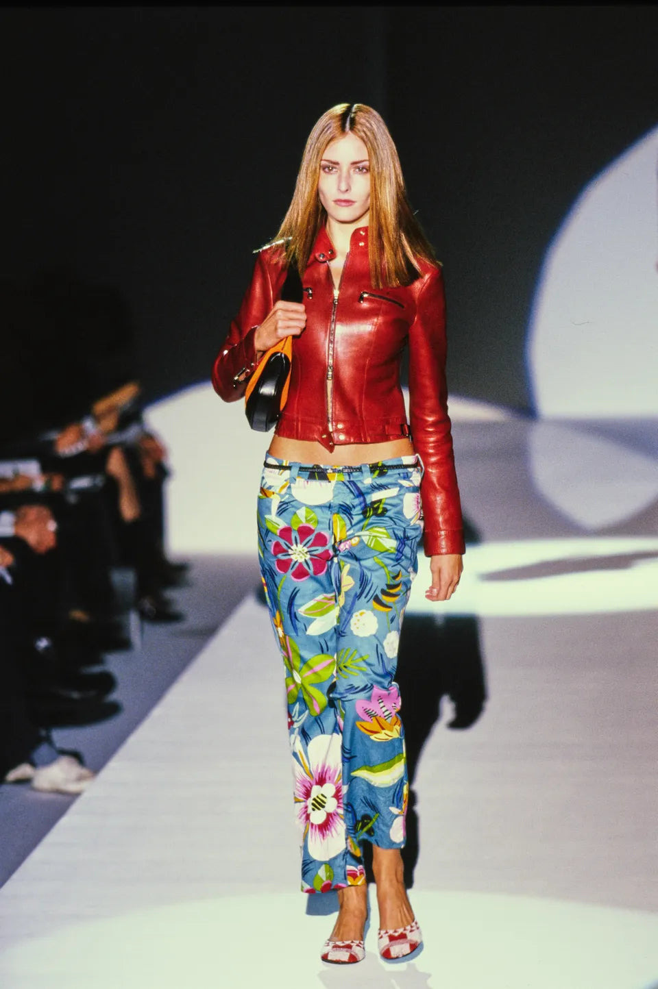 Gucci Spring 1999 Tom Ford Iconic Runway Blue Floral Pants 42 - 2
