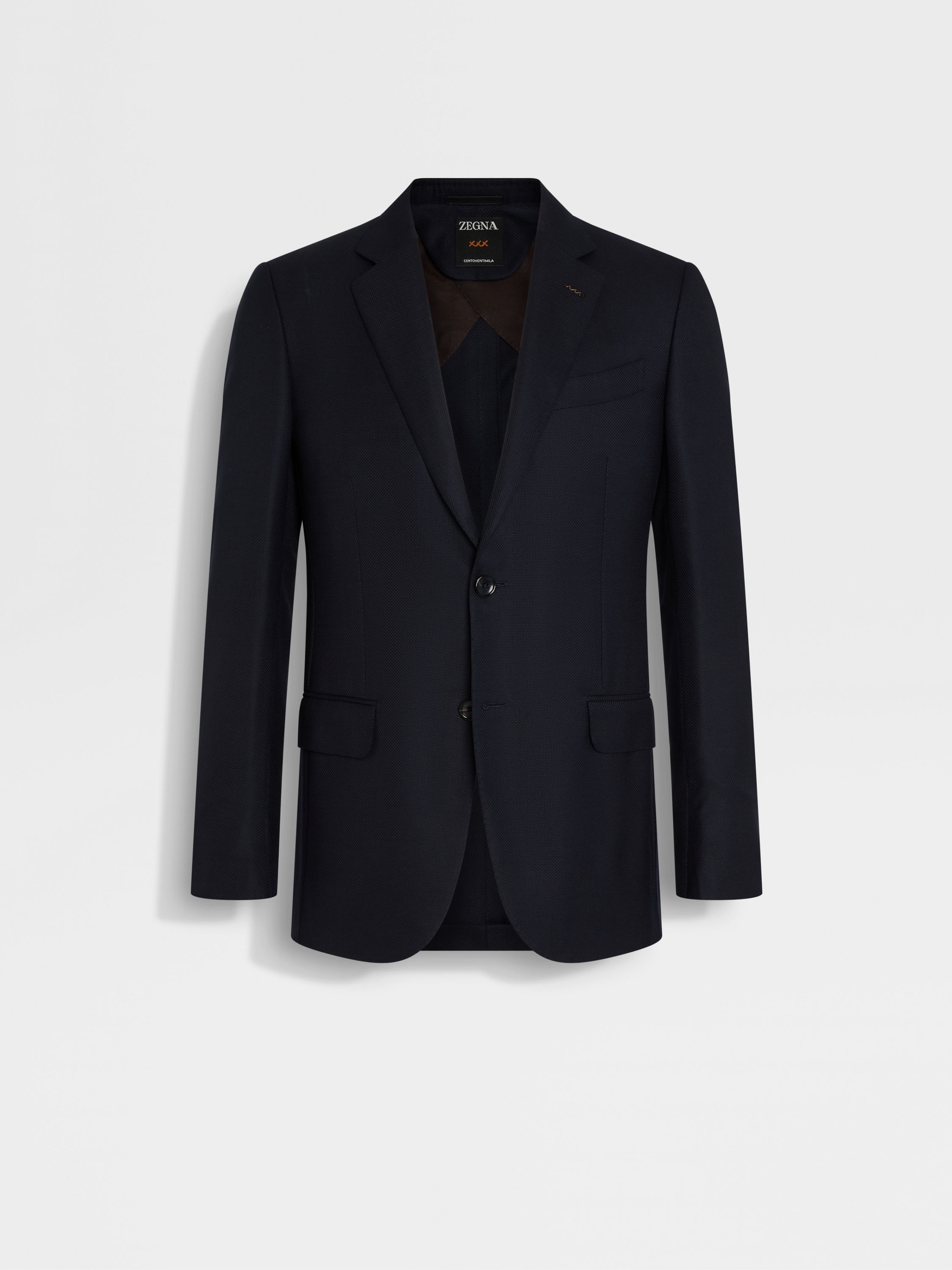 NAVY BLUE CENTOVENTIMILA WOOL JACKET - 2